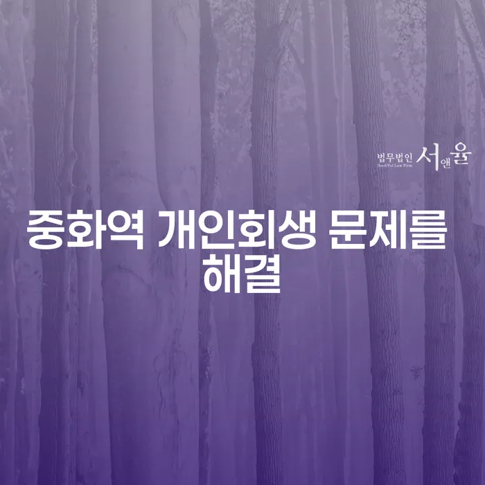 중화역 개인회생 문제를 해결