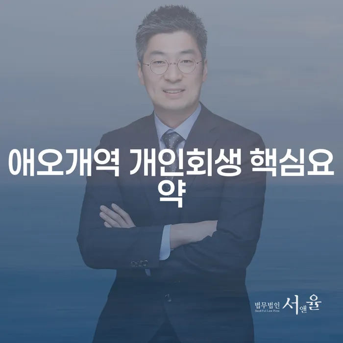 애오개역 개인회생 핵심요약