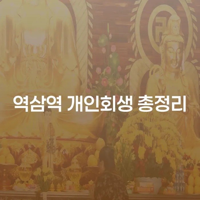 역삼역 개인회생 총정리