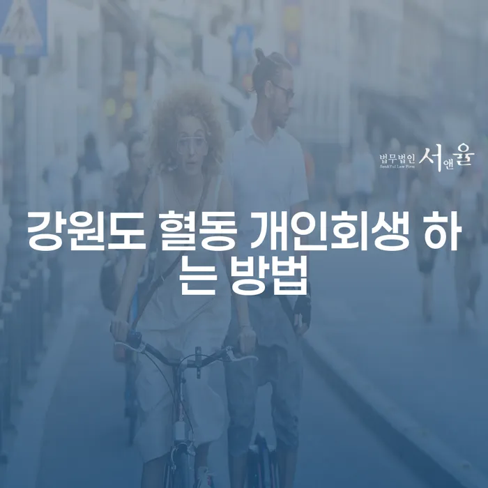 강원도 혈동 개인회생, 어떻게 신청할 수 있을까요?
