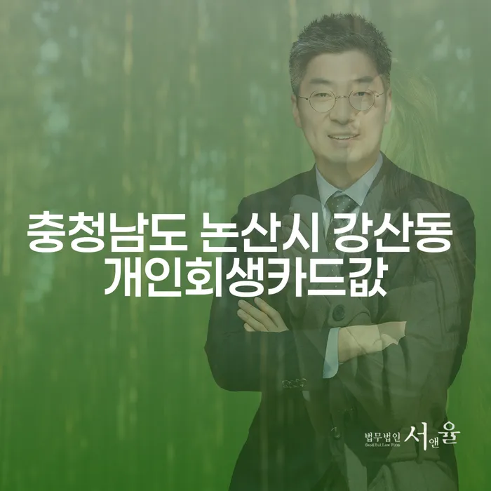 충청남도 논산시 강산동에서 카드값 문제로 고민 중이신가요? 개인회생과 파산신청 변호사가 도움을 드립니다!