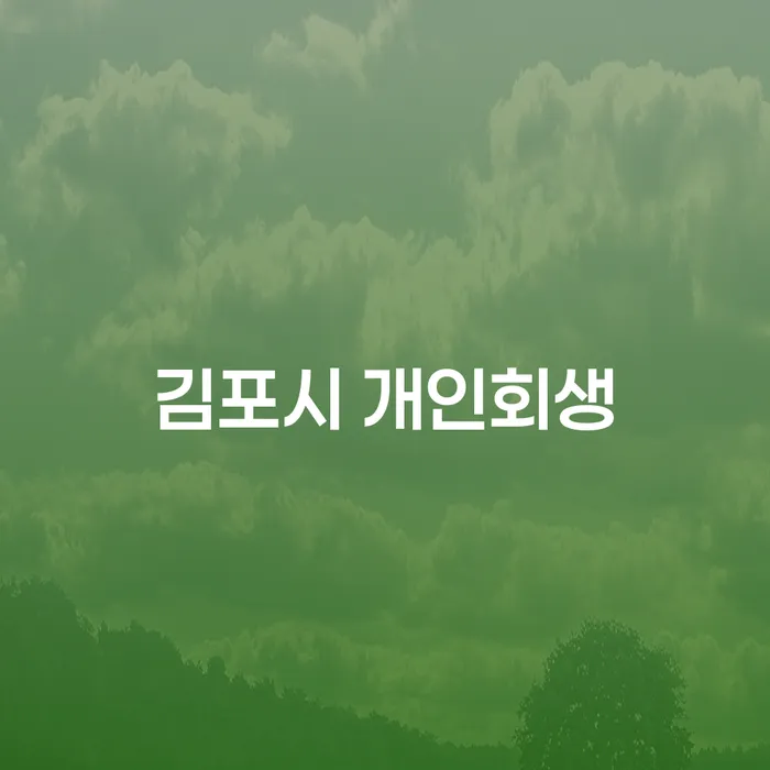 김포시 개인회생이 필요한 이유는 무엇일까요?